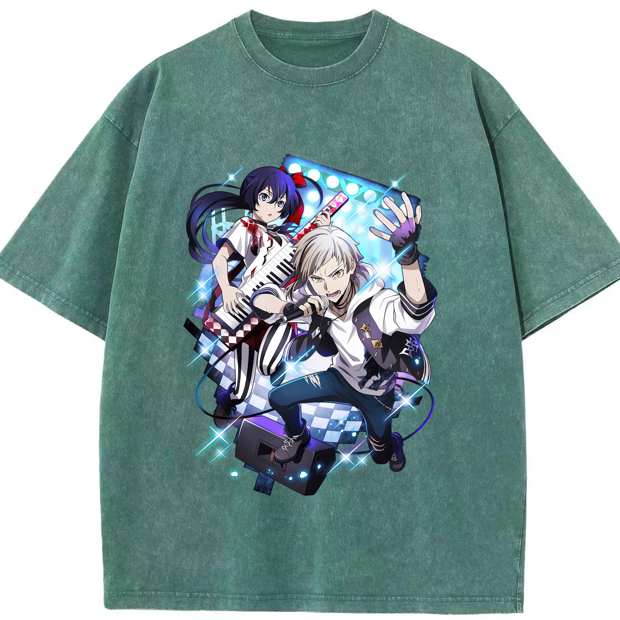 （画像用） 文豪ストレイドッグス Bungo Stray Dogs 綿100% ヴィンテージ風 半袖Tシャツ（フロントプリント）